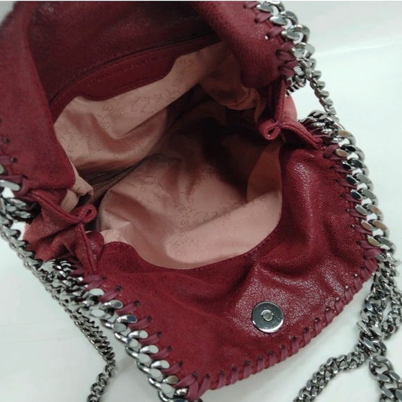 Stella McCartney Shoulder Bag Bordeaux Polyester - Picture 10 of 12